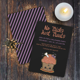 Kawaii Muffin Halloween Party Kaart