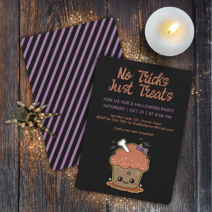 Kawaii Muffin Halloween Party Kaart