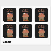 Kawaii Muffin Halloween Vierkante Sticker (Vel)