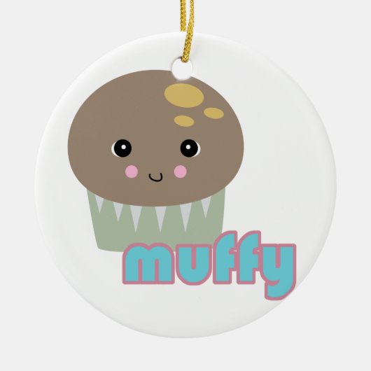 kawaii muffy muffin keramisch ornament (Voorkant)