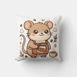 Kawaii Muis Barista Worpkussen Kussen