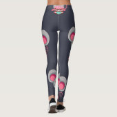 Kawaii-muis in gezichtsmasker met taart leggings (Achterkant)