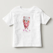 Kawaii Muis met Monogram Harten Kinder Shirts (Voorkant)