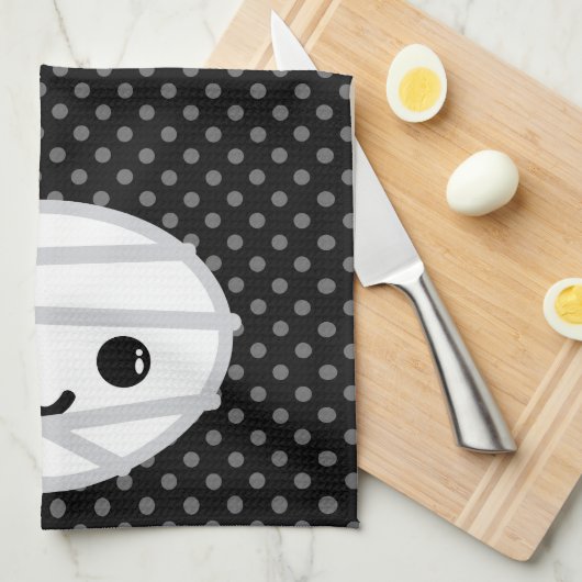 Kawaii Mummy Kitchen Towel Theedoek (Quarter Fold)