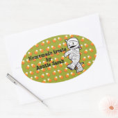 Kawaii Mummy Ovale Sticker (Envelop)