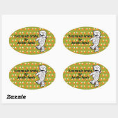 Kawaii Mummy Ovale Sticker (Vel)