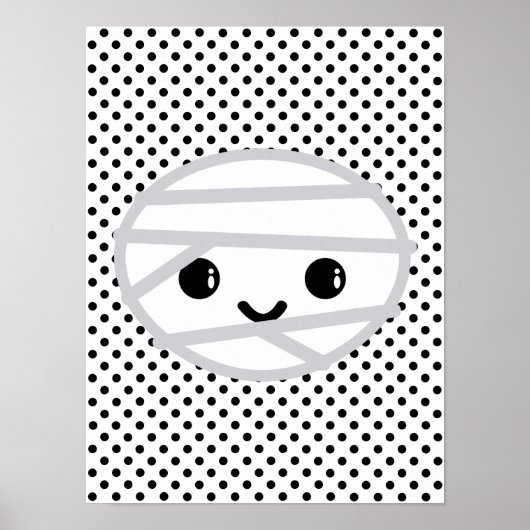 Kawaii Mummy Poster Print (Voorkant)