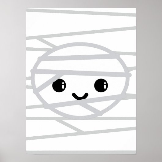 Kawaii Mummy Poster Print (Voorkant)