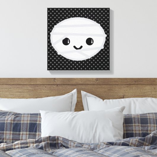 Kawaii Mummy Wrapped Canvas (Insitu (Slaapkamer))