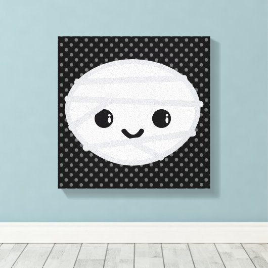 Kawaii Mummy Wrapped Canvas (Insitu (Houten vloer))