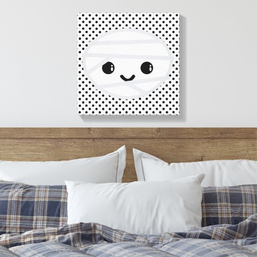 Kawaii Mummy Wrapped Canvas (Insitu (Slaapkamer))