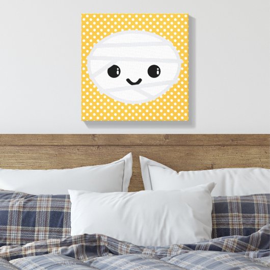 Kawaii Mummy Wrapped Canvas (Insitu (Slaapkamer))