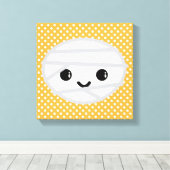 Kawaii Mummy Wrapped Canvas (Insitu (Houten vloer))