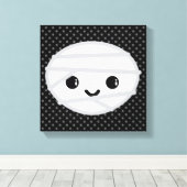 Kawaii Mummy Wrapped Canvas Afdruk (Insitu (Houten vloer))