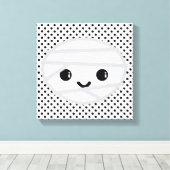 Kawaii Mummy Wrapped Canvas Afdruk (Insitu (Houten vloer))