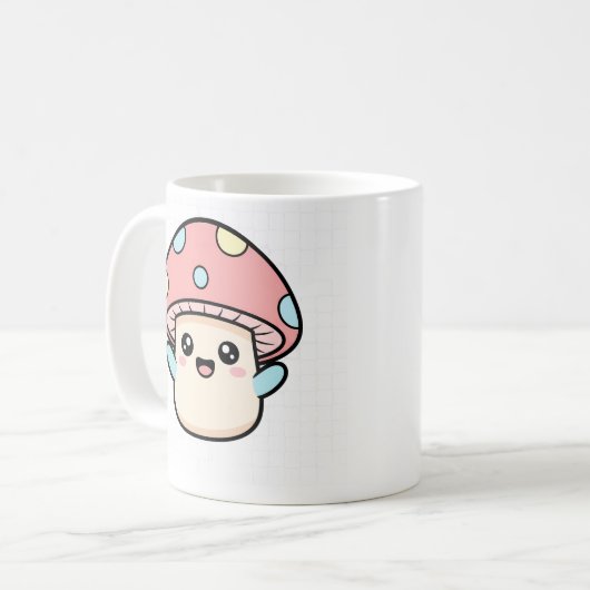 Kawaii Mushroom Buddy Koffiemok (Voorkant links)