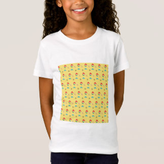 Kawaii Mushroom & Cloud Pattern – Schattigee Retro T-shirt