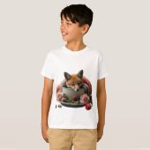 Kawaii Mushroom Familie T-shirt – Schattigee Boskn (Voorkant volledig)