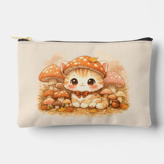 Kawaii Mushroom Forest Kitty Cute Autumn Cozy Cat Etui