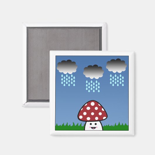 Kawaii Mushroom Magnet (Voorkant / Achterkant)