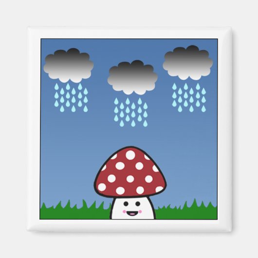 Kawaii Mushroom Magnet (Voorkant)