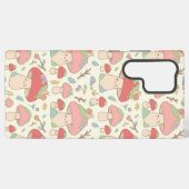Kawaii Mushroom Snail Pattern Phone Case Samsung Galaxy Hoesje (Achterkant horizontaal)