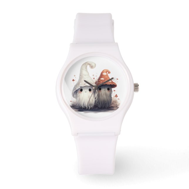 Kawaii Mushroom Trolls Horloge (Voorkant)