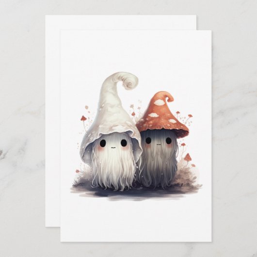 Kawaii Mushroom Trolls Kaart (Voorkant / Achterkant)