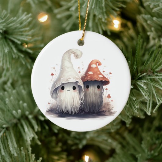 Kawaii Mushroom Trolls Keramisch Ornament (Boom)