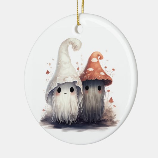 Kawaii Mushroom Trolls Keramisch Ornament (Links)