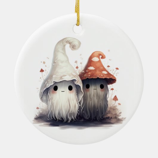 Kawaii Mushroom Trolls Keramisch Ornament (Achterkant)