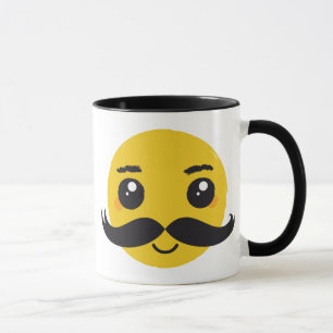 Kawaii Mustache Smiling Mok