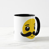 Kawaii Mustache Smiling Mok (Voorkant rechts)