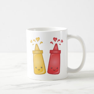 Kawaii Mustard en Ketchup Love Koffiemok
