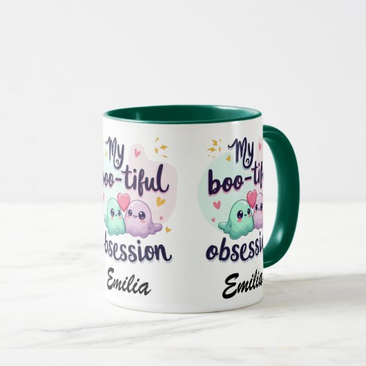 Kawaii My Bootiful Obsession Naam Halloween Mok (Voorkant rechts)