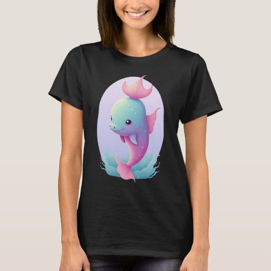 Kawaii Mysterieuze Vis T-shirt (Voorkant)