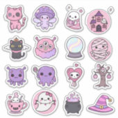 Kawaii Mystical Haunts Sticker Pack (Voorkant)