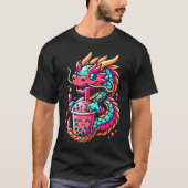 Kawaii Mythical Animals Kind Boba Tea Dragon T-shirt (Voorkant)