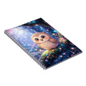Kawaii Nachtuil Notitieboek, Magische Uil Spiraal Notitieboek (Rechterzijde)