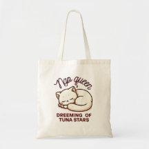 Kawaii Nap Queen Cat Dreaming Canvas tas