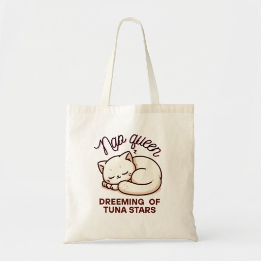 Kawaii Nap Queen Cat Dreaming Canvas tas (Voorkant)