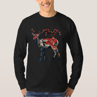 Kawaii Nara Deer Japanese Cherry Blossom T Nara De T-shirt