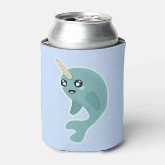 Kawaii Narwhal Blikjeskoeler (Blikje Voorkant)