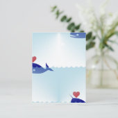 kawaii narwhal briefkaart (Staand voorkant)