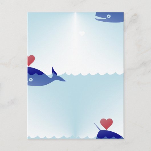 kawaii narwhal briefkaart (Voorkant)