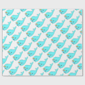 Kawaii Narwhal Cadeaupapier (Vlak)