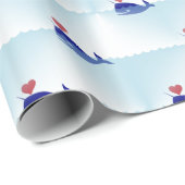 kawaii narwhal cadeaupapier (Rol Hoek)