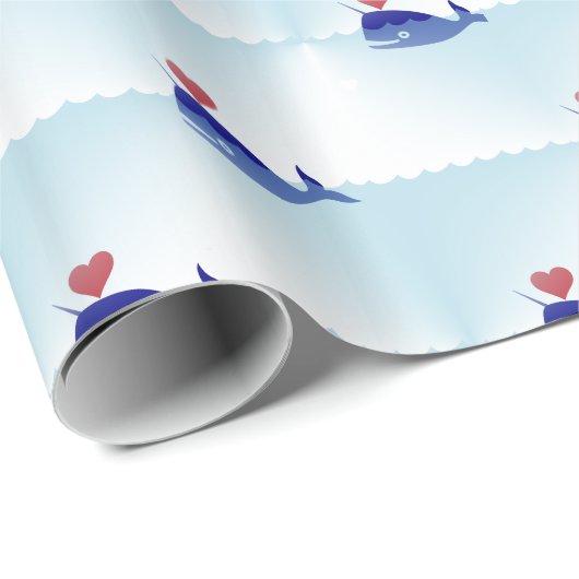 kawaii narwhal cadeaupapier (Rol Hoek)