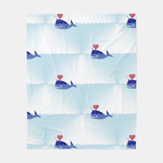 kawaii narwhal deken (Voorkant)