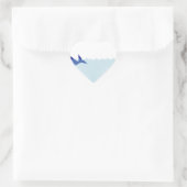 kawaii narwhal hart sticker (Tas)